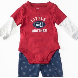 Carter's Baby Boy Little Brother Set 6m